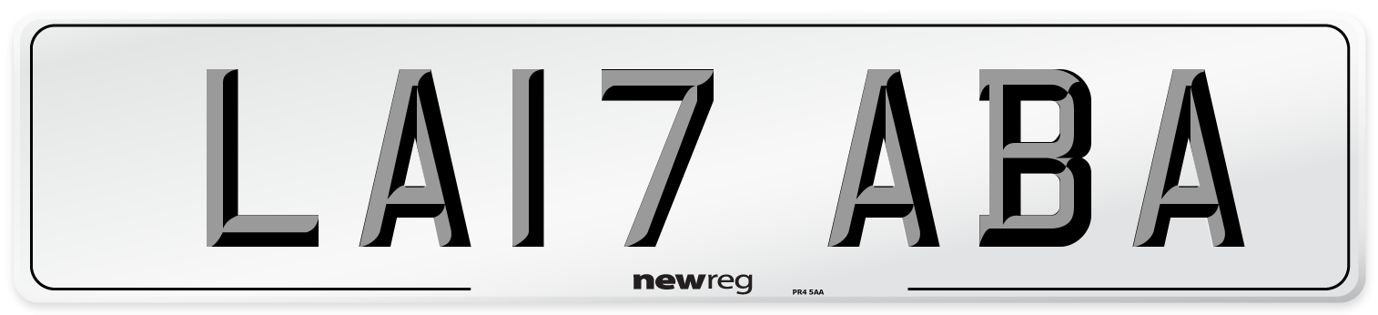 LA17 ABA Number Plate from New Reg